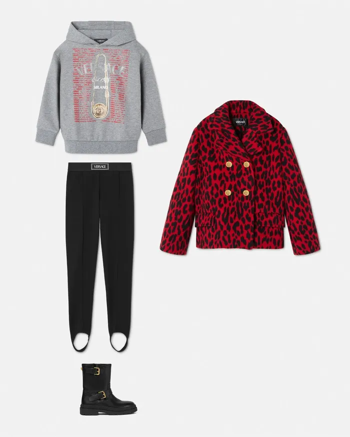 Pants and Skirts Kids Versace 90s Vintage Logo Leggings Black