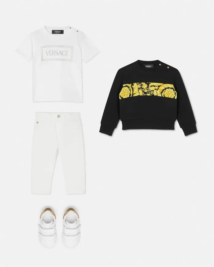 Pants and Skirts Kids Versace Baby Jeans White