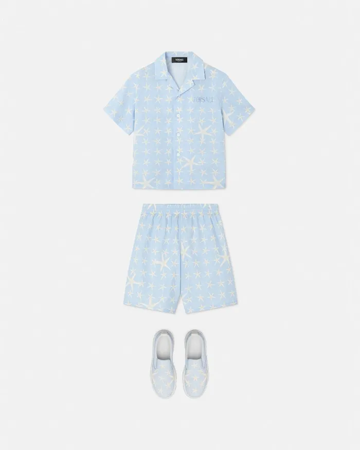 Pants Kids Versace Stella Marina Bermuda Shorts Light Blue