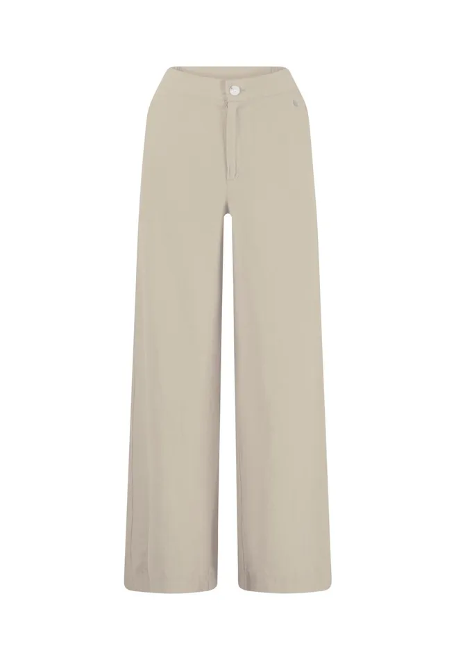 Pants Women FYNCHHATTON Pants Made Of Linen Mix With Lock Button Summer Redwhitesandlight Blue