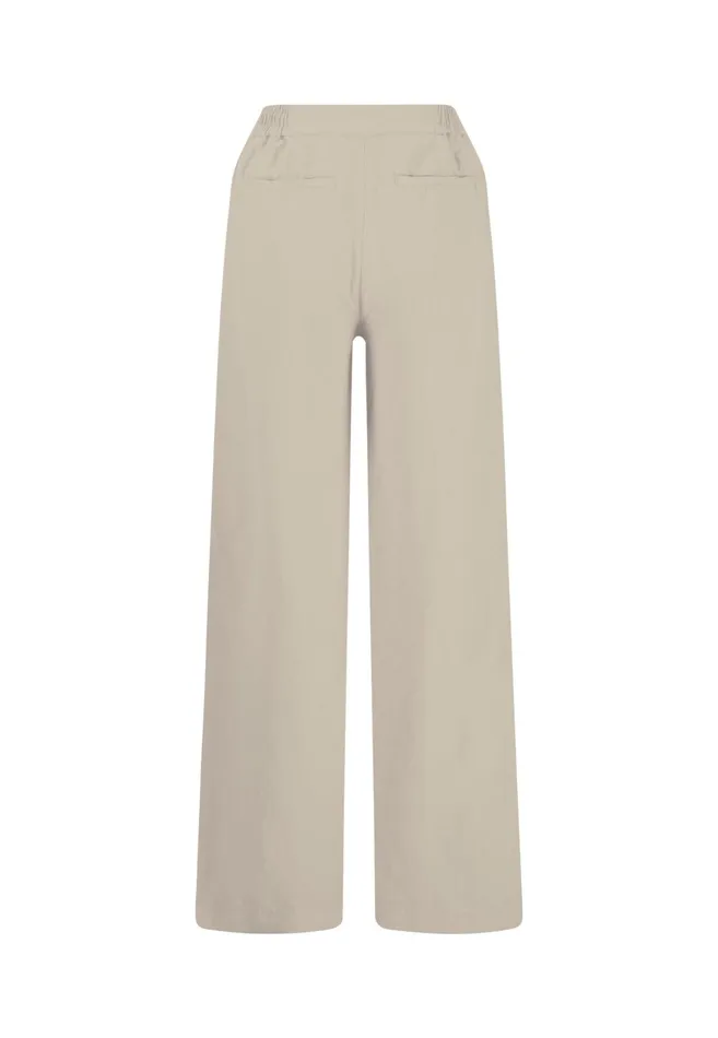 Pants Women FYNCHHATTON Pants Made Of Linen Mix With Lock Button Summer Redwhitesandlight Blue