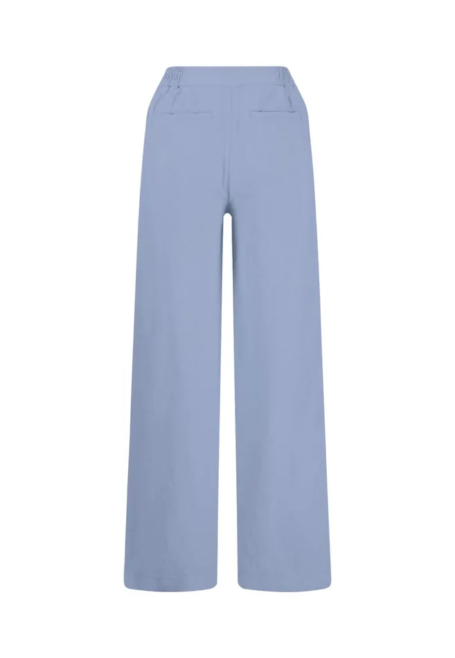 Pants Women FYNCHHATTON Pants Made Of Linen Mix With Lock Button Summer Redwhitesandlight Blue