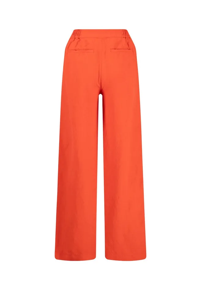 Pants Women FYNCHHATTON Pants Made Of Linen Mix With Lock Button Summer Redwhitesandlight Blue