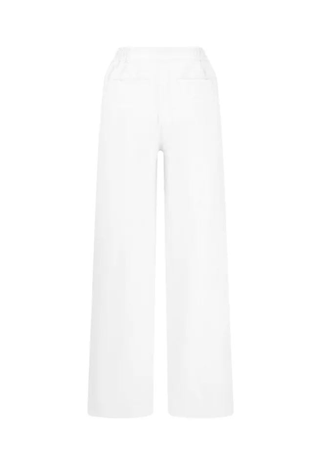 Pants Women FYNCHHATTON Pants Made Of Linen Mix With Lock Button Summer Redwhitesandlight Blue