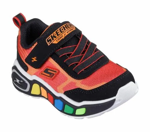 Play Scene 8211 Storm Brights Black Red Kids SKECHERS SlipOn