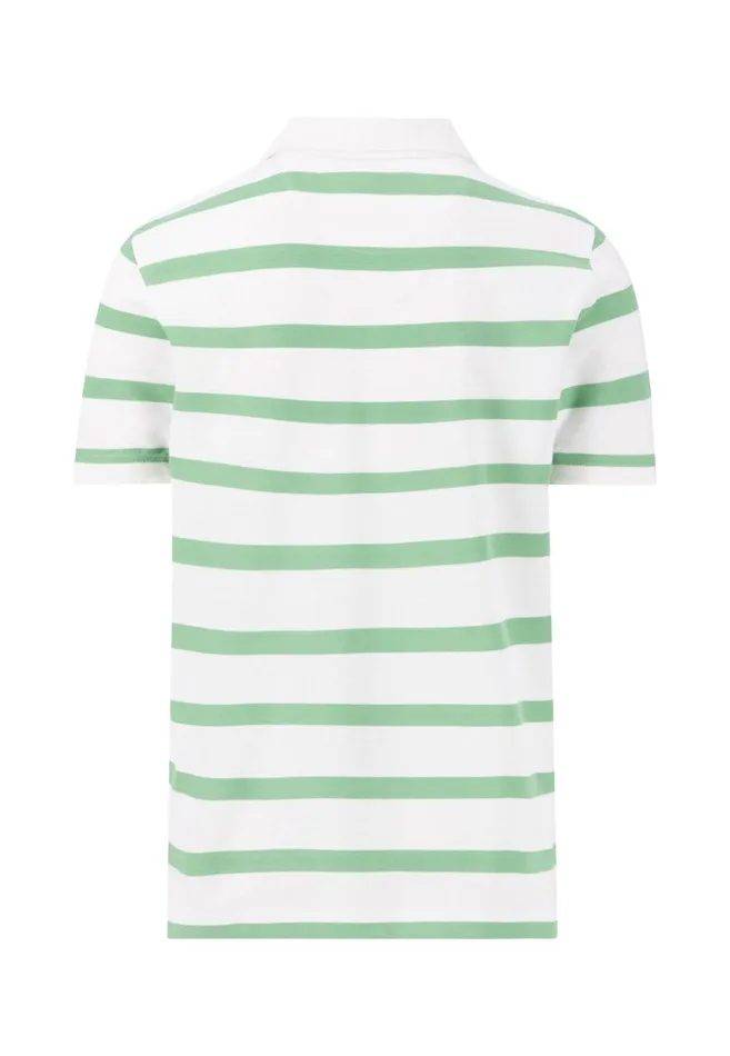 Polo Shirt Men FYNCHHATTON Polo Shirt Made Of Cotton With Stripes Peenavyturf Green