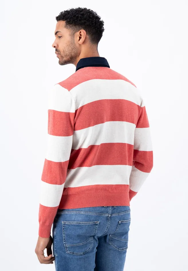 Polo Shirt Men FYNCHHATTON Rugby Stripe Shirt Made Of Pure Cotton Orient Redimpala Polo Shirt Men FYNCHHATTON Rugby Stripe Shirt Made Of Pure Cotton Orient Redimpala