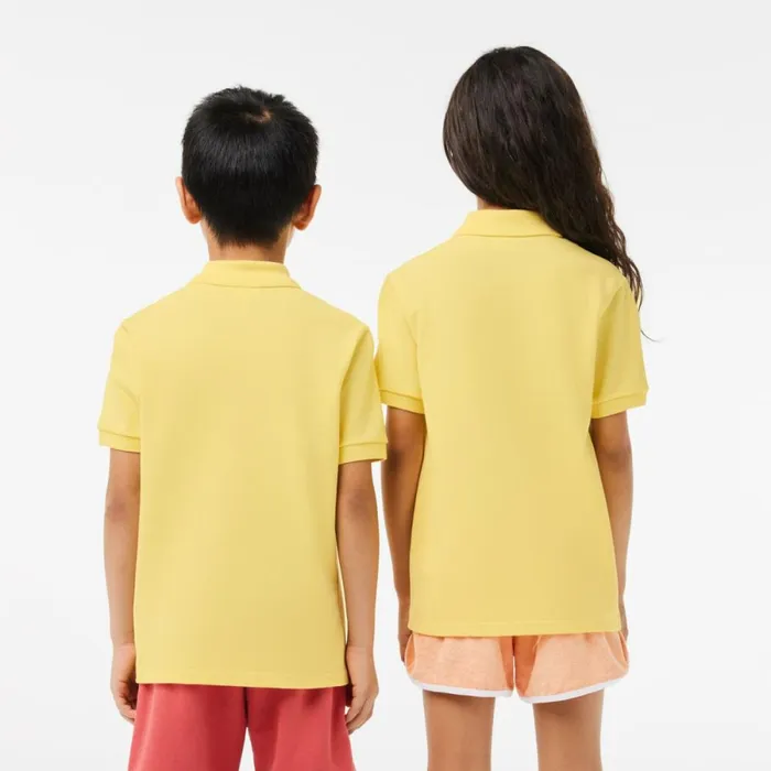 Polos Kids Lacoste Kids039 Regular Fit Petit Piqu Polo Pastel Yellow 107