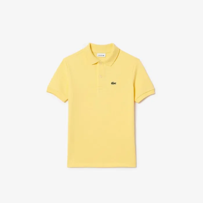 Polos Kids Lacoste Kids039 Regular Fit Petit Piqu Polo Pastel Yellow 107