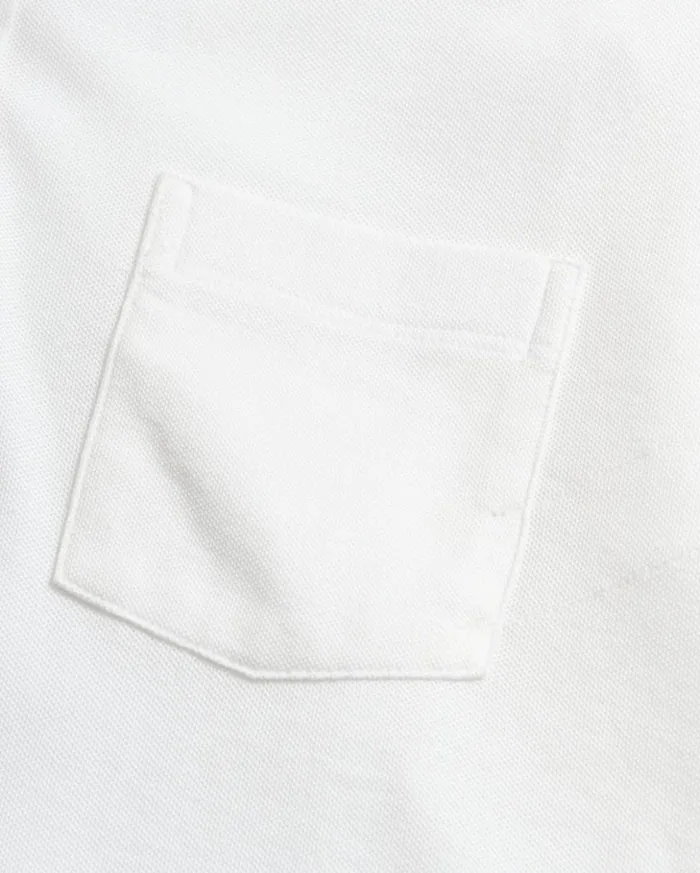 Polos Tees and Henleys Men Billy Reid Pique Pensacola Polo White