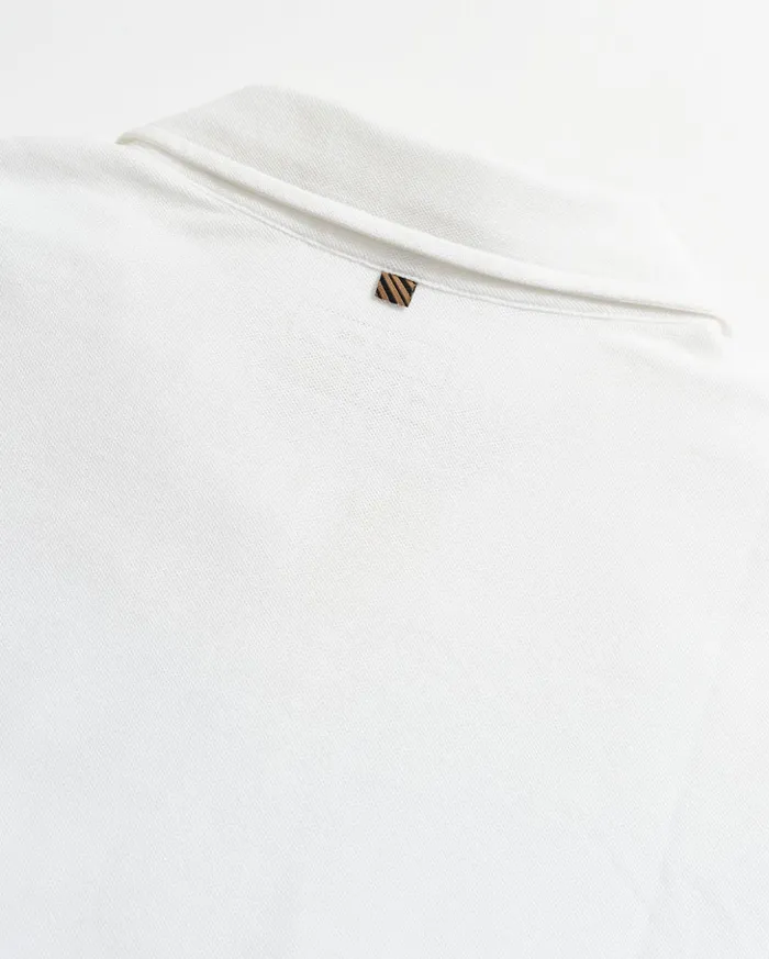 Polos Tees and Henleys Men Billy Reid Pique Pensacola Polo White