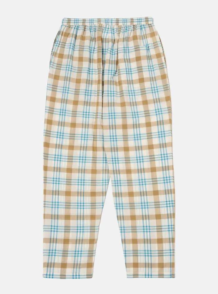Pyjama Pant In Ecru Madras Check Men Universal Works Nightwear