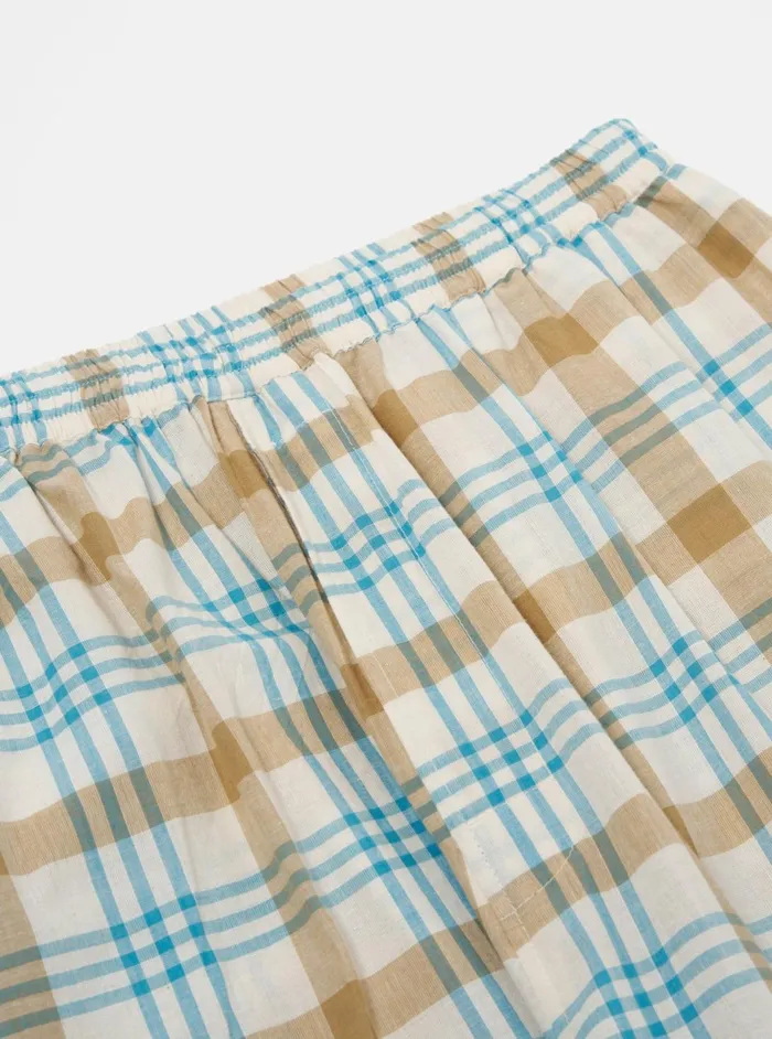 Pyjama Pant In Ecru Madras Check Men Universal Works Nightwear