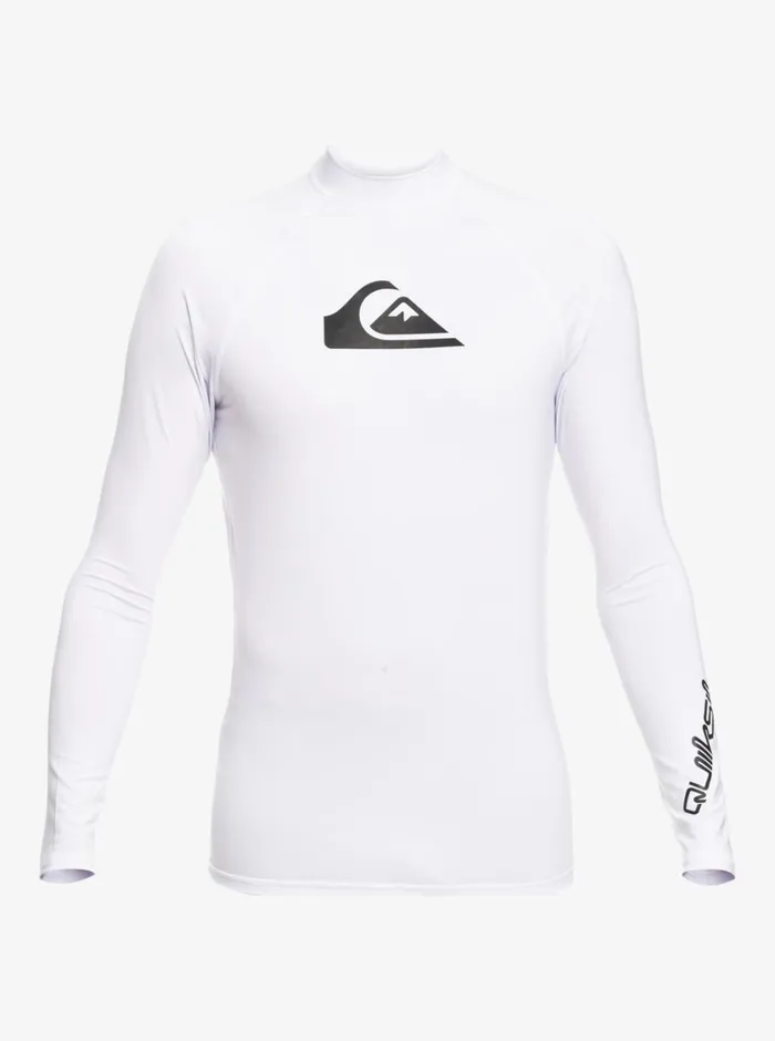 Quiksilver 27 All Time Ls Boy LSL Surf Tee White Boys Rashguards