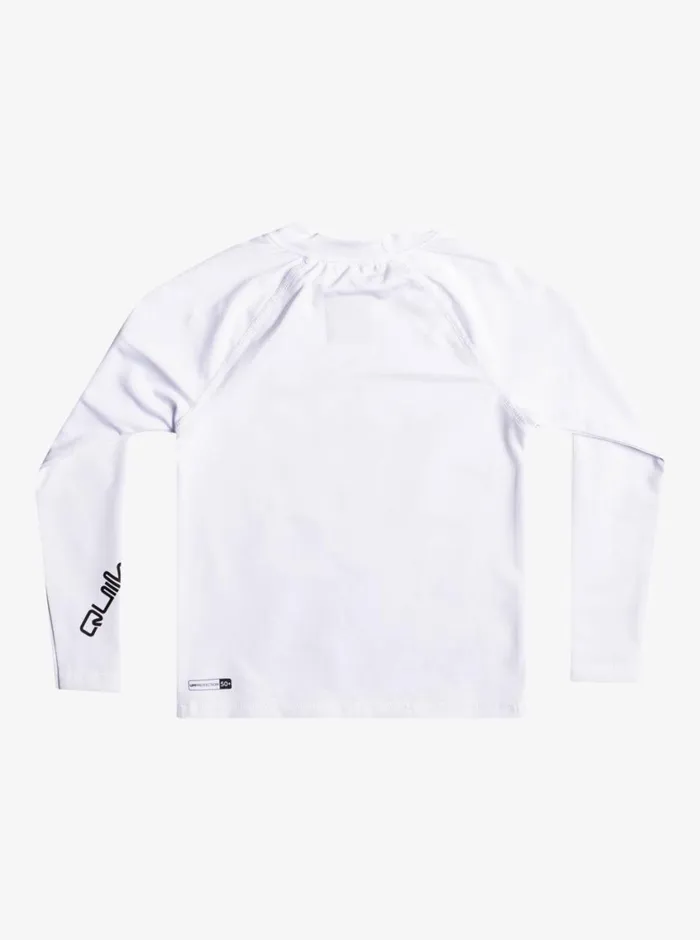 Quiksilver 27 All Time Ls Boy LSL Surf Tee White Boys Rashguards