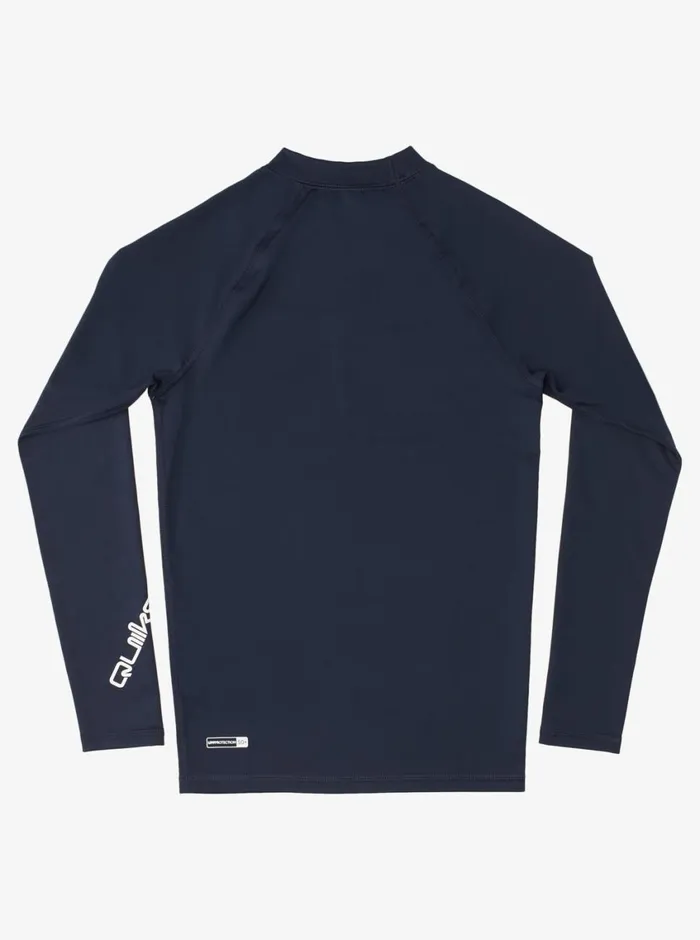 Quiksilver 816 All Time Long Sleeve UPF 50 Rashguard Navy Blazer Boys Rashguards Quiksilver 816 All Time Long Sleeve UPF 50 Rashguard Navy Blazer Boys Rashguards
