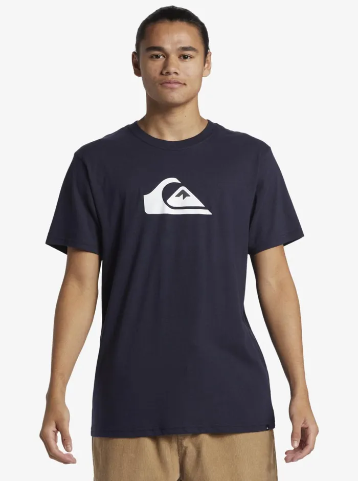Quiksilver 816 Comp Logo TShirt Navy Blazer Boys Tees