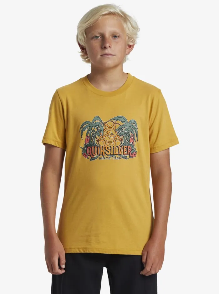 Quiksilver 816 Dala Jungle TShirt Mustard Boys Tees