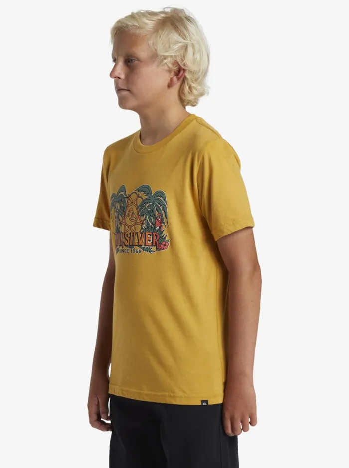 Quiksilver 816 Dala Jungle TShirt Mustard Boys Tees Quiksilver 816 Dala Jungle TShirt Mustard Boys Tees