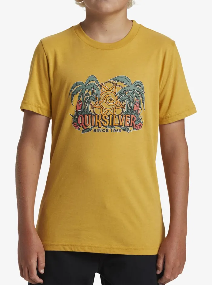 Quiksilver 816 Dala Jungle TShirt Mustard Boys Tees Quiksilver 816 Dala Jungle TShirt Mustard Boys Tees