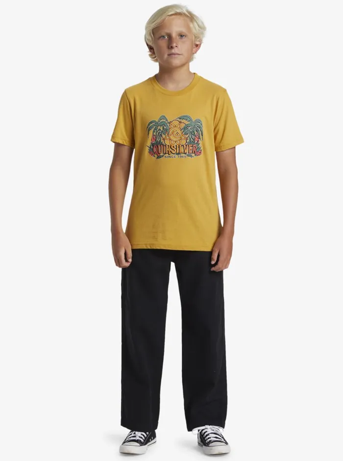 Quiksilver 816 Dala Jungle TShirt Mustard Boys Tees Quiksilver 816 Dala Jungle TShirt Mustard Boys Tees