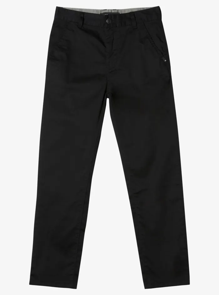 Quiksilver 816 Everyday Union Chinos Black Boys Pants and Jeans