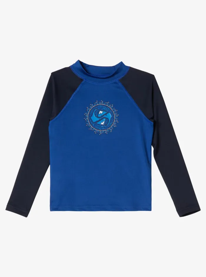 Quiksilver 816 Everyday UPF50 Long Sleeve Surf Tee Blackblue Boys Rashguards