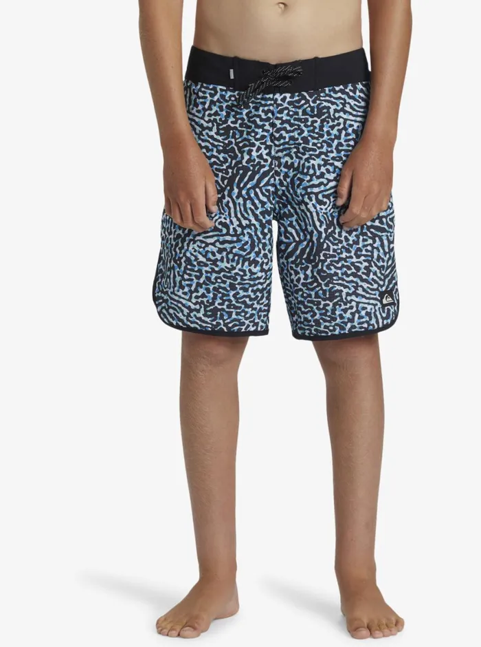 Quiksilver 816 Highline Scallop 19034 Boardshorts Swedish Blue Boys Boardshorts Quiksilver 816 Highline Scallop 19034 Boardshorts Swedish Blue Boys Boardshorts