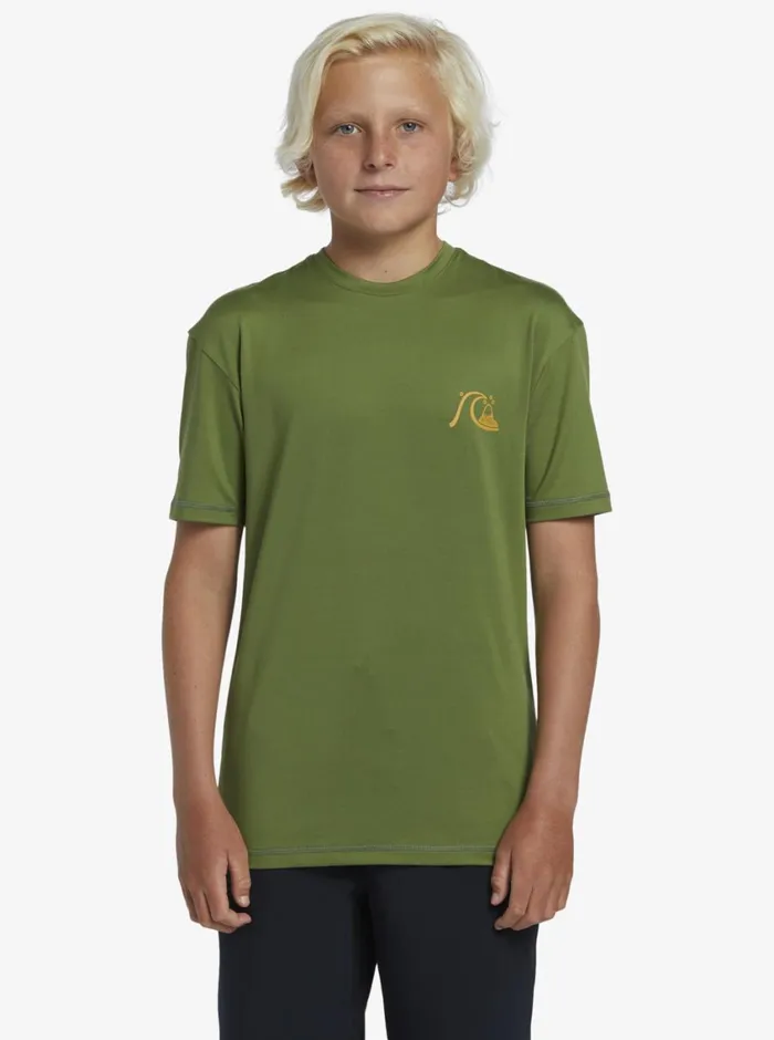 Quiksilver 816 Mix Session UPF 50 Short Sleeve Surf Tee Dill Boys Rashguards Quiksilver 816 Mix Session UPF 50 Short Sleeve Surf Tee Dill Boys Rashguards