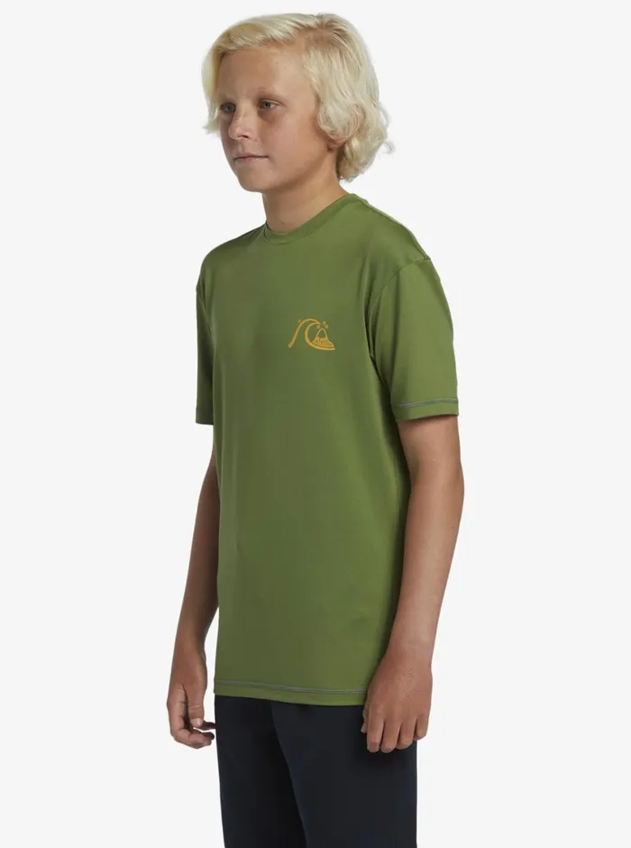 Quiksilver 816 Mix Session UPF 50 Short Sleeve Surf Tee Dill Boys Rashguards Quiksilver 816 Mix Session UPF 50 Short Sleeve Surf Tee Dill Boys Rashguards