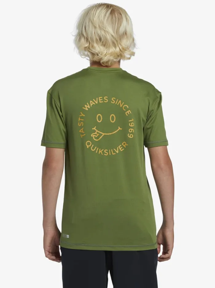 Quiksilver 816 Mix Session UPF 50 Short Sleeve Surf Tee Dill Boys Rashguards Quiksilver 816 Mix Session UPF 50 Short Sleeve Surf Tee Dill Boys Rashguards