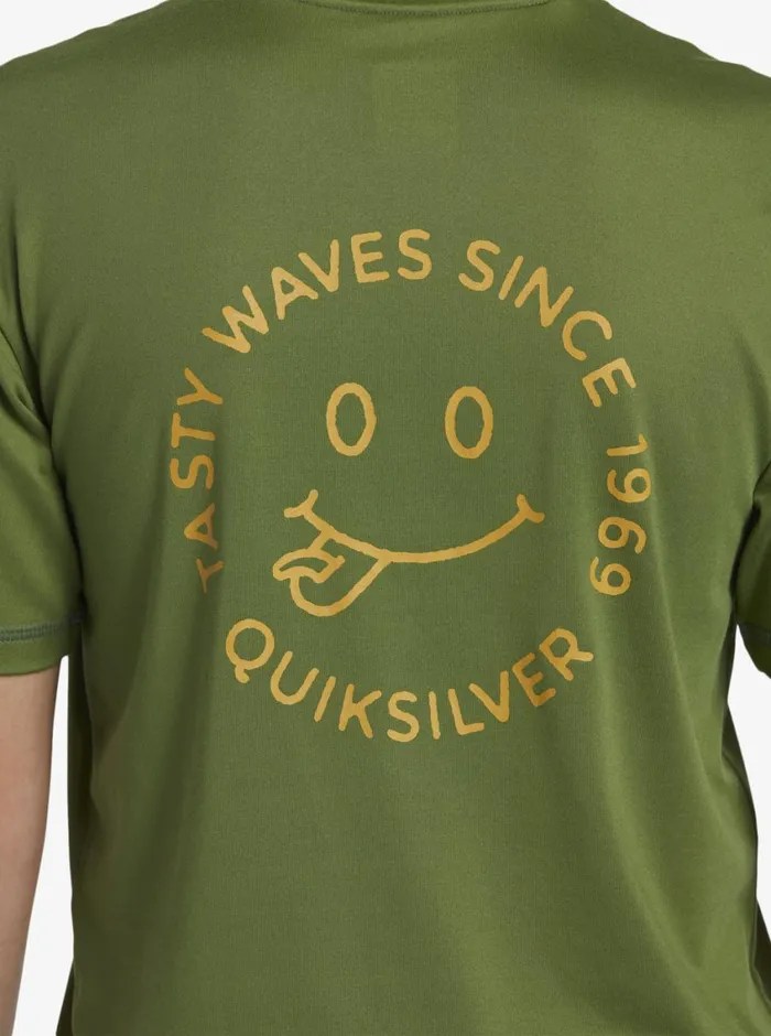 Quiksilver 816 Mix Session UPF 50 Short Sleeve Surf Tee Dill Boys Rashguards Quiksilver 816 Mix Session UPF 50 Short Sleeve Surf Tee Dill Boys Rashguards