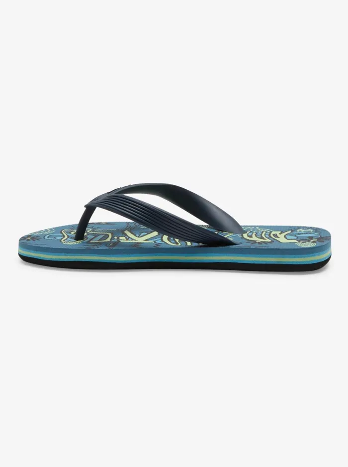 Quiksilver 816 Molokai FlipFlops Blackgreenblue Boys Sandals Quiksilver 816 Molokai FlipFlops Blackgreenblue Boys Sandals
