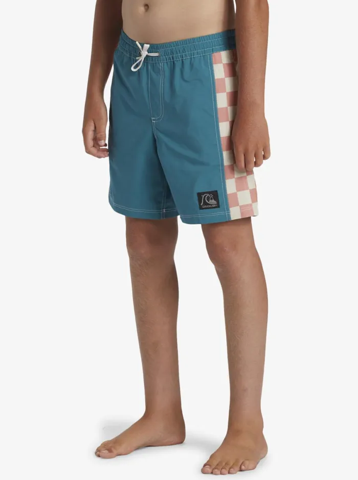 Quiksilver 816 Original Arch Volley 15034 Elastic Waist Shorts Colonial Blue Boys Boardshorts Quiksilver 816 Original Arch Volley 15034 Elastic Waist Shorts Colonial Blue Boys Boardshorts