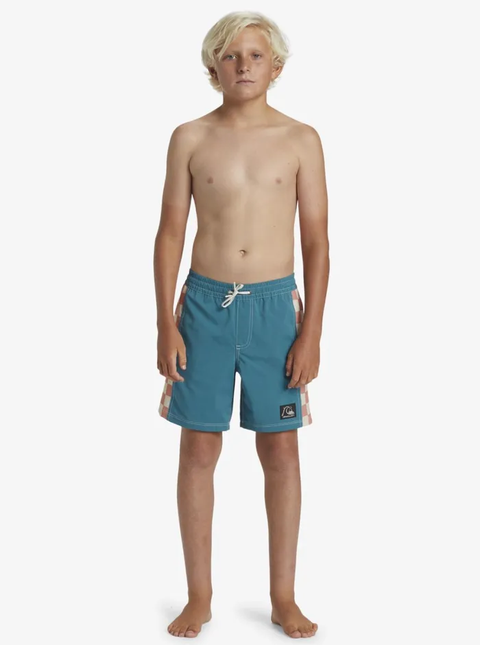 Quiksilver 816 Original Arch Volley 15034 Elastic Waist Shorts Colonial Blue Boys Boardshorts Quiksilver 816 Original Arch Volley 15034 Elastic Waist Shorts Colonial Blue Boys Boardshorts