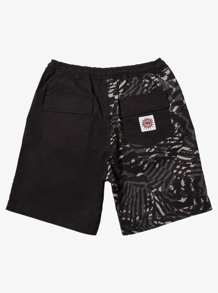 Quiksilver 816 Radical Times Elastic Waist Shorts Black Boys Shorts Quiksilver 816 Radical Times Elastic Waist Shorts Black Boys Shorts