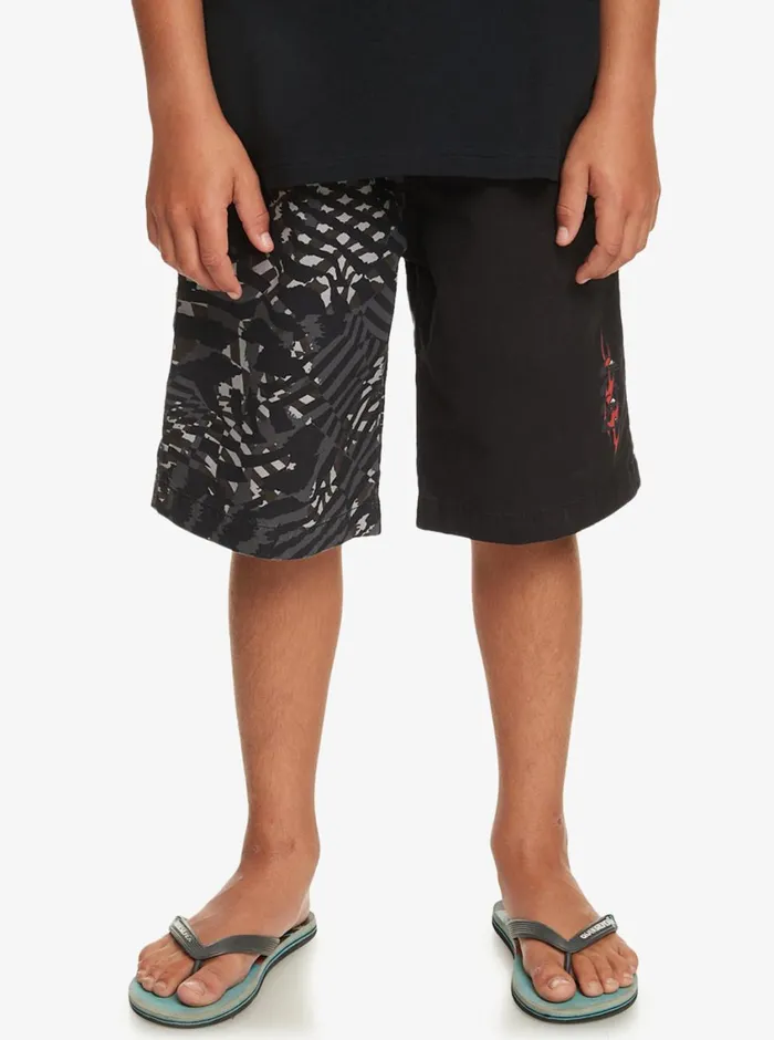 Quiksilver 816 Radical Times Elastic Waist Shorts Black Boys Shorts Quiksilver 816 Radical Times Elastic Waist Shorts Black Boys Shorts