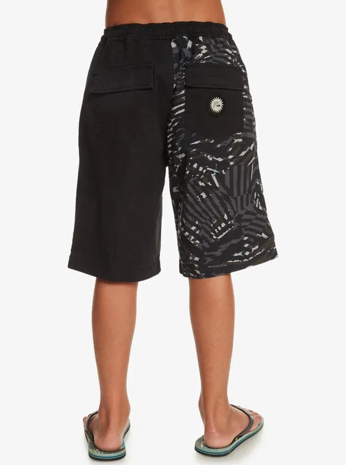 Quiksilver 816 Radical Times Elastic Waist Shorts Black Boys Shorts Quiksilver 816 Radical Times Elastic Waist Shorts Black Boys Shorts