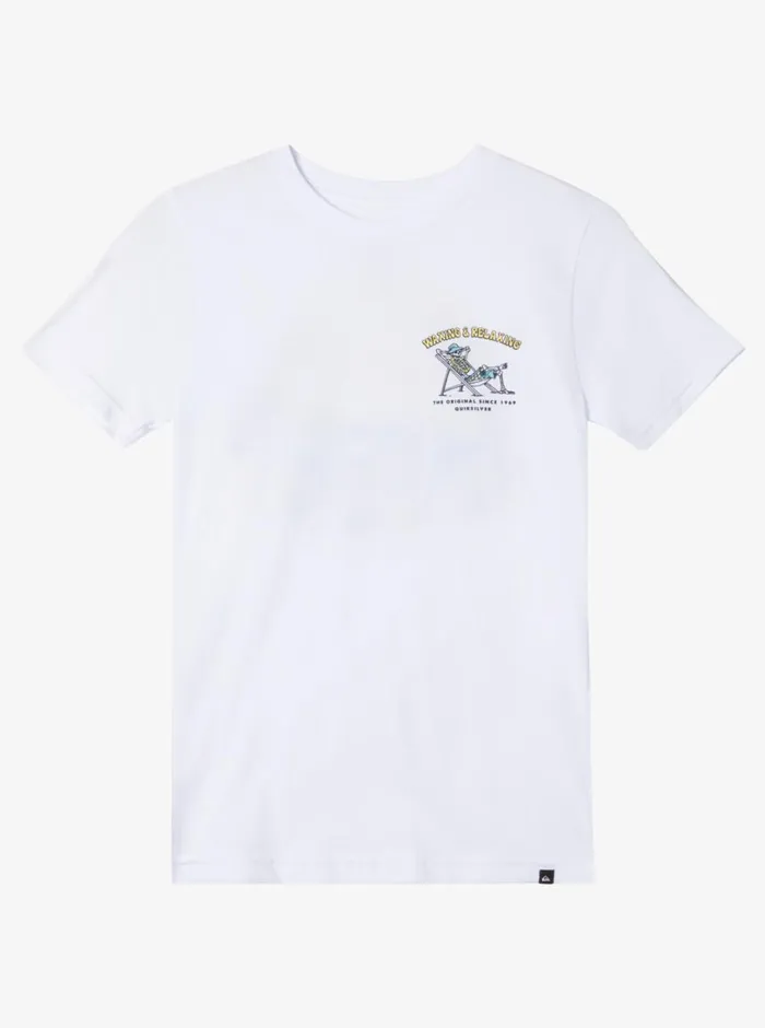 Quiksilver 816 Wax And Relax TShirt White Boys Tees