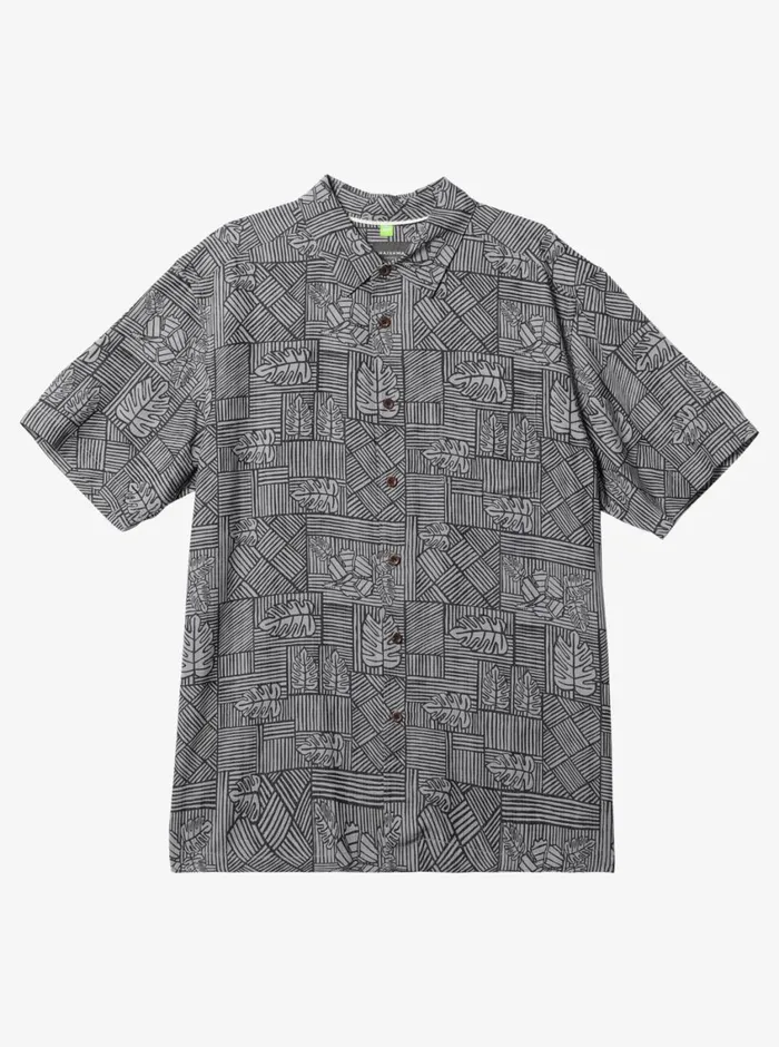 Quiksilver Amazed Palm Woven Shirt Black Amazed Palm MensWaterman Shirts and Polos Quiksilver Amazed Palm Woven Shirt Black Amazed Palm MensWaterman Shirts and Polos