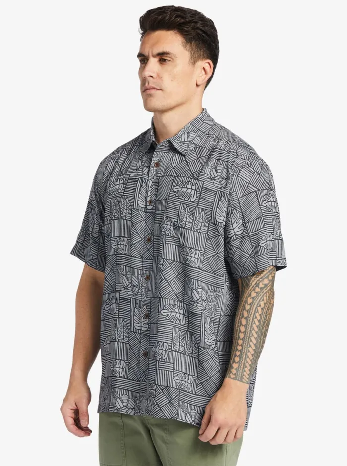 Quiksilver Amazed Palm Woven Shirt Black Amazed Palm MensWaterman Shirts and Polos Quiksilver Amazed Palm Woven Shirt Black Amazed Palm MensWaterman Shirts and Polos