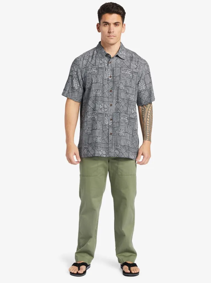 Quiksilver Amazed Palm Woven Shirt Black Amazed Palm MensWaterman Shirts and Polos Quiksilver Amazed Palm Woven Shirt Black Amazed Palm MensWaterman Shirts and Polos