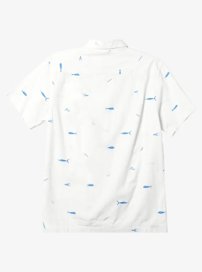 Quiksilver Big Pond Woven Shirt Big Pond White MensWaterman Shirts and Polos