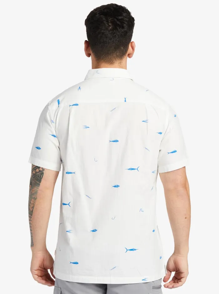Quiksilver Big Pond Woven Shirt Big Pond White MensWaterman Shirts and Polos