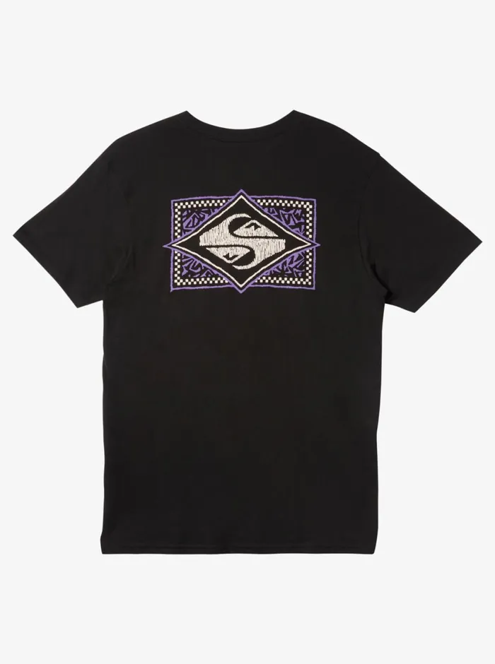 Quiksilver Black Flash TShirt Black Mens Tees Quiksilver Black Flash TShirt Black Mens Tees