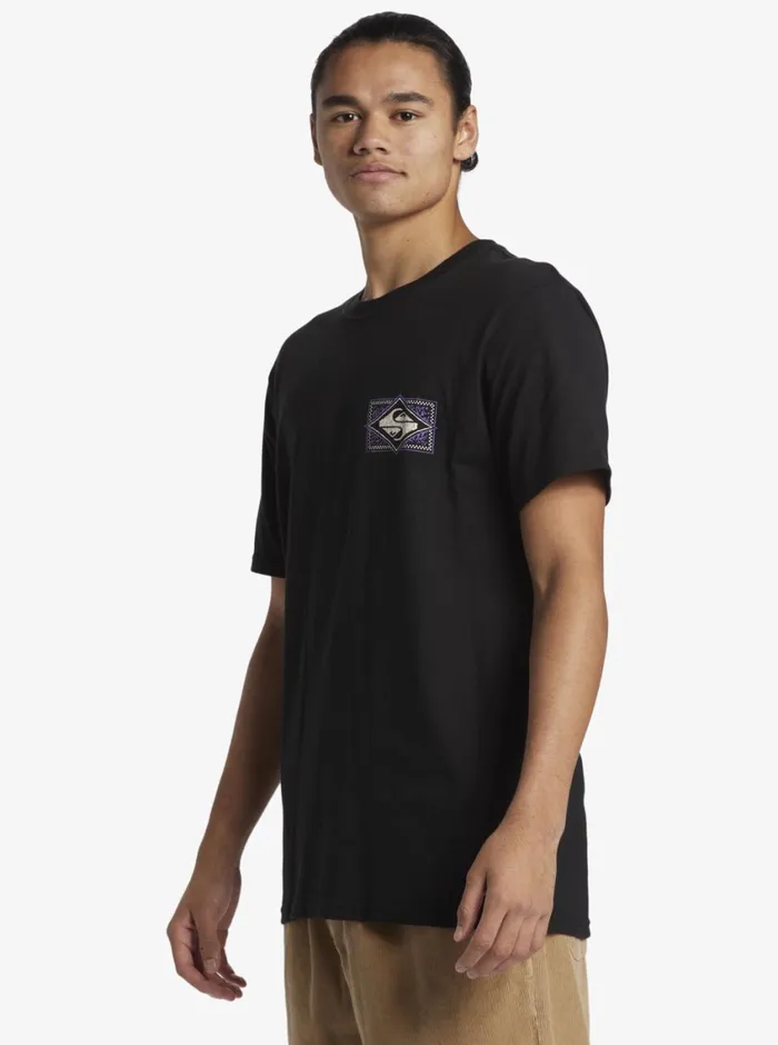 Quiksilver Black Flash TShirt Black Mens Tees Quiksilver Black Flash TShirt Black Mens Tees