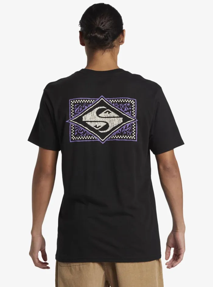 Quiksilver Black Flash TShirt Black Mens Tees Quiksilver Black Flash TShirt Black Mens Tees