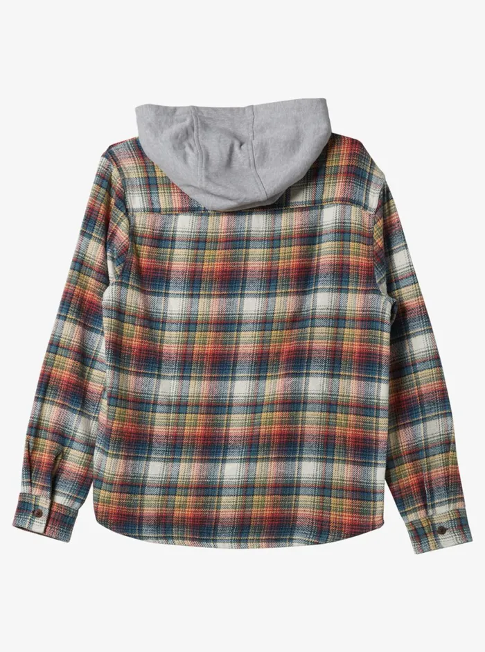Quiksilver Briggs Hooded Flannel Long Sleeve Top Mineral Red Briggs Flannel Mens Shirts and Polos Quiksilver Briggs Hooded Flannel Long Sleeve Top Mineral Red Briggs Flannel Mens Shirts and Polos