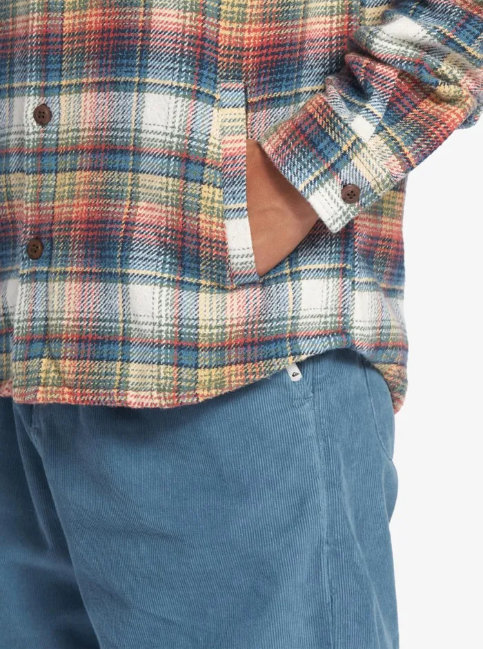 Quiksilver Briggs Hooded Flannel Long Sleeve Top Mineral Red Briggs Flannel Mens Shirts and Polos Quiksilver Briggs Hooded Flannel Long Sleeve Top Mineral Red Briggs Flannel Mens Shirts and Polos