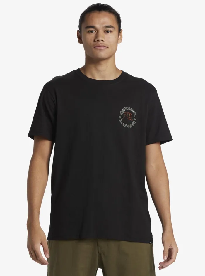 Quiksilver Bubble Outline TShirt Black Mens Tees Quiksilver Bubble Outline TShirt Black Mens Tees